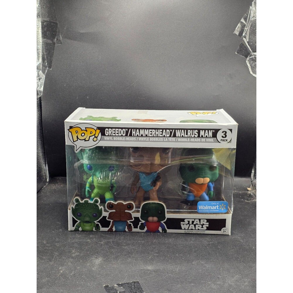 Funko Pop! Star Wars Greedo, Hammerhead & Walrus Man 3-Pack Walmart Exclusive